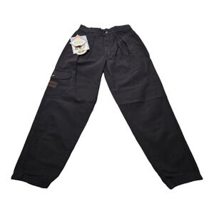 Levi Dockers Baggy pants 28/28 Black 100% Cotton Single Cargo pocket elastic hem